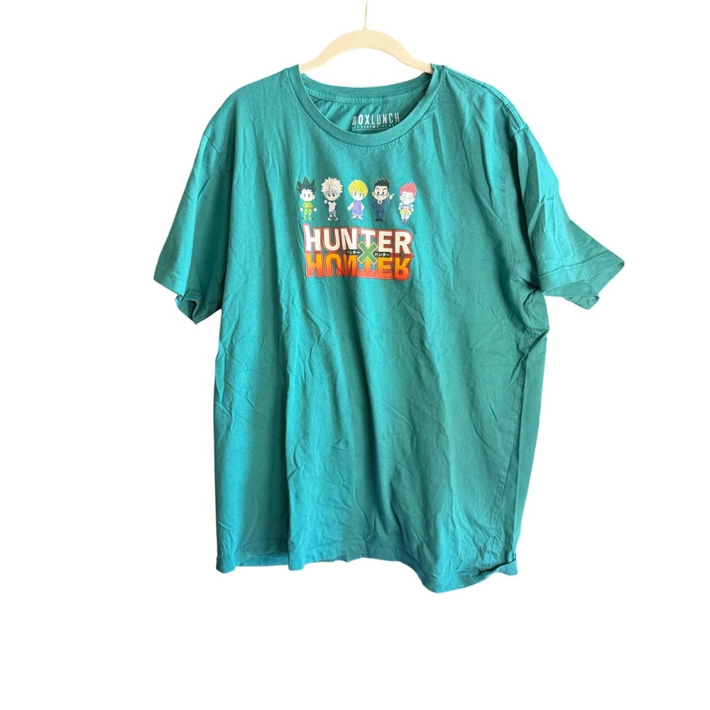 BoxLunch Hunter x Hunter Chibi Graphic Teal T-Shirt Mens 2XL Anime Gon Killua